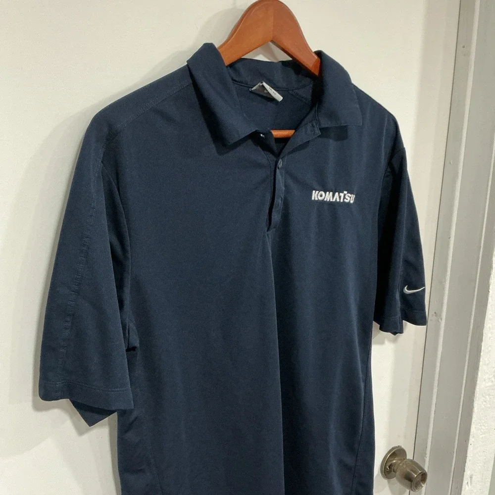Nike Dri-fit Golf Polo Shift, Navy, Medium, Quick Dry, Breathable, Komatsu